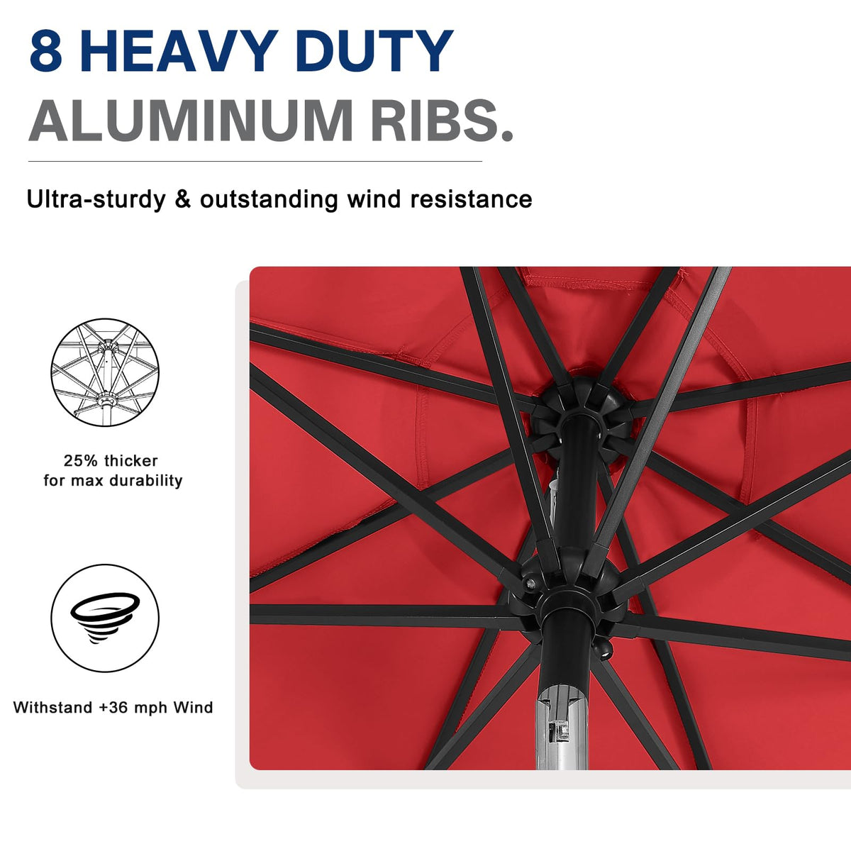 ABCCANOPY 1.5-inch pole fits 42–54 inch tables.