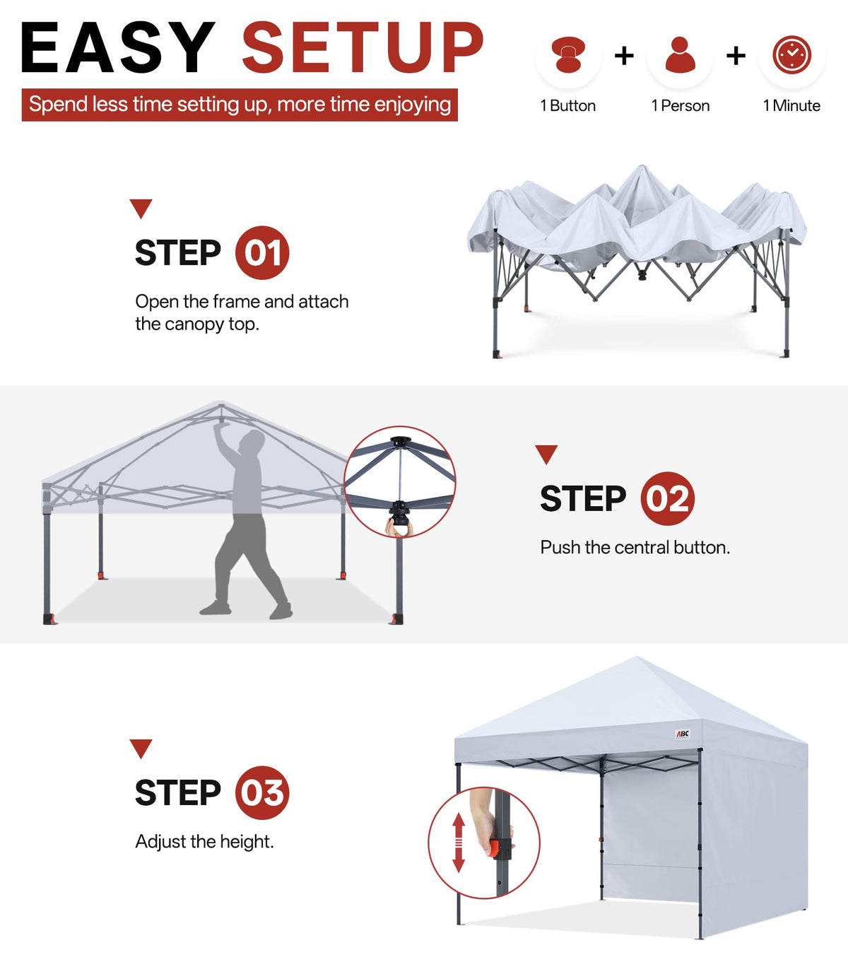 ABCCANOPY Portable tent fits a sedan with a wheeled bag