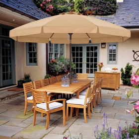 ABCCANOPY scalloped canopy complements outdoor spaces with decorative edge