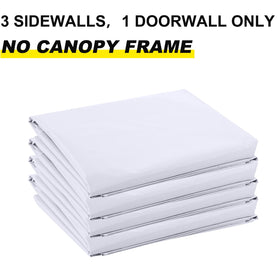 ABCCANOPY side wall with entry door 10x10 white enables easy access
