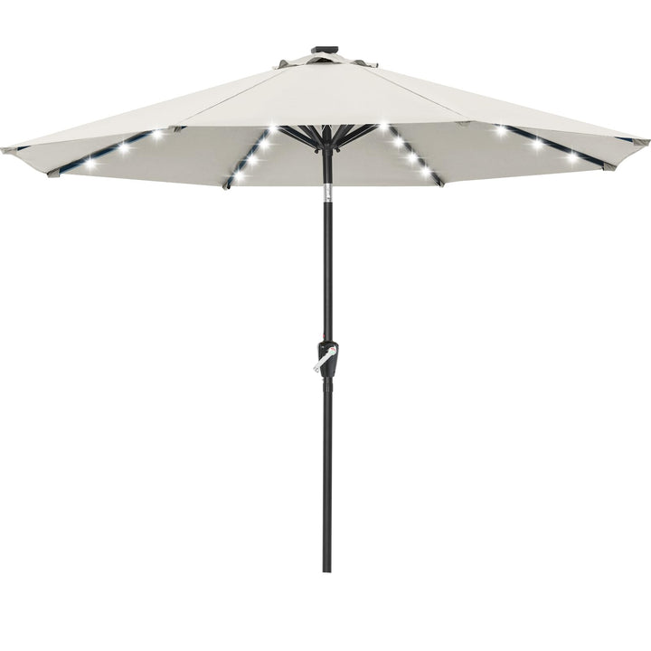 ABCCANOPY solar LED umbrella with 32 lights lighting outdoor evenings