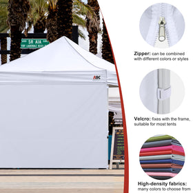 ABCCANOPY SunWall adds privacy and shade during outdoor events.