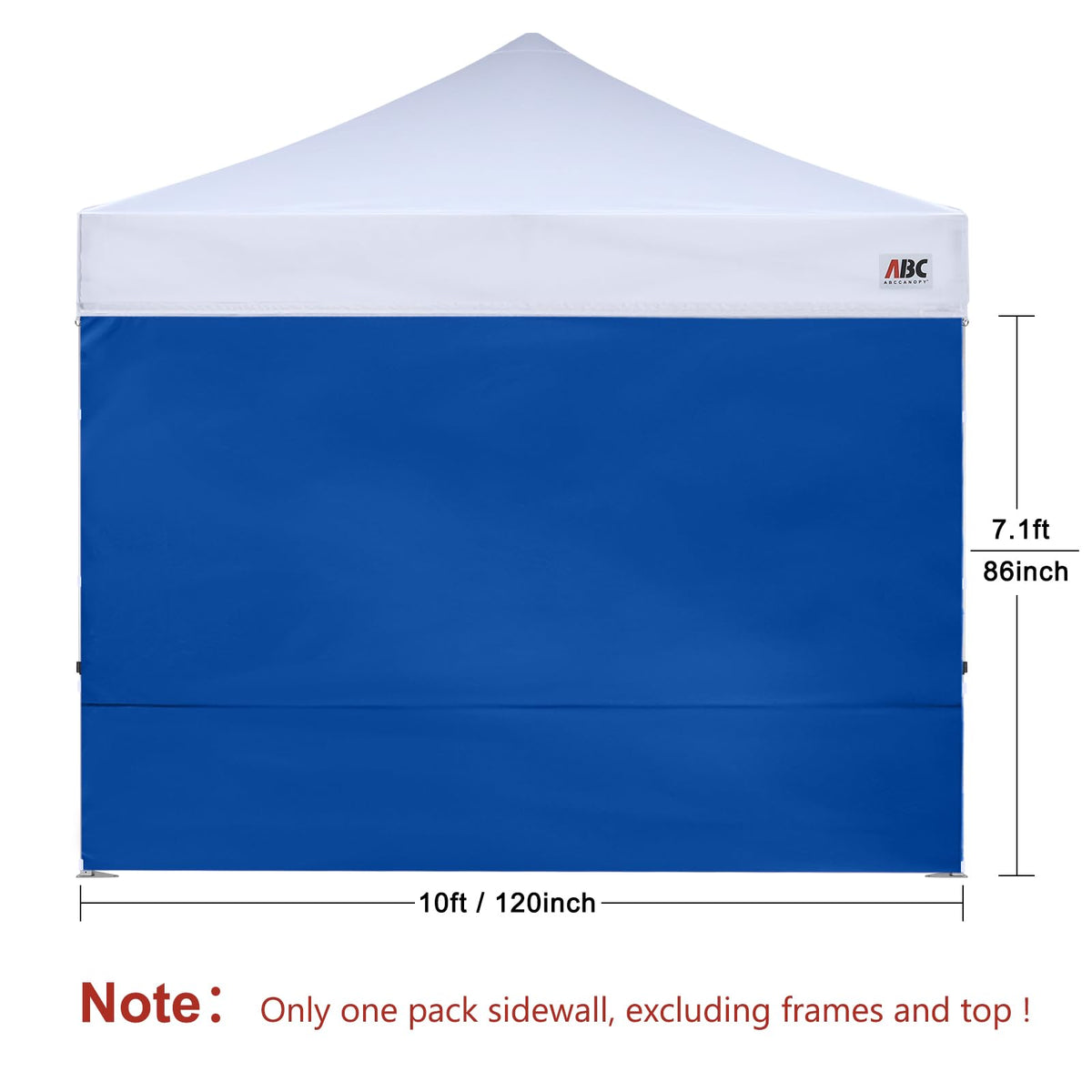 ABCCANOPY SunWall with Velcro straps secures the wall to canopy trusses.