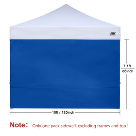 ABCCANOPY SunWall with Velcro straps secures the wall to canopy trusses.