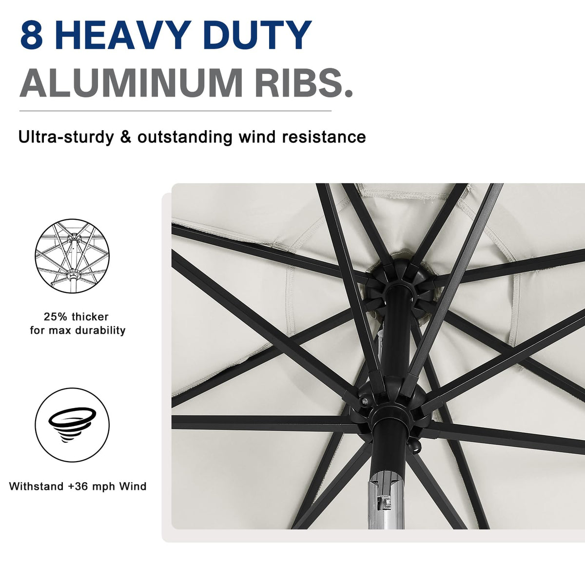 ABCCANOPY 45-degree tilt for directional shade throughout the day