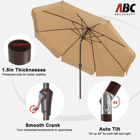 ABCCANOPY tilt system with one click for easy shade adjustment