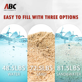 ABCCANOPY center-fill switch to add weight for stability.