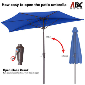 ABCCANOPY fabric resists water, UV rays, and fading for lasting color.