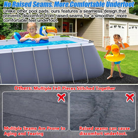 Abimars pool liner pad cooler underfoot and heat retention for sunny days.