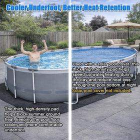 Abimars pool liner pad moisture barrier protects the pool frame from rust.