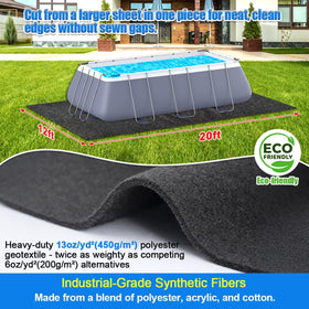 Abimars seamless surface pad delivers a smooth underfoot feel and reduces seam wear.