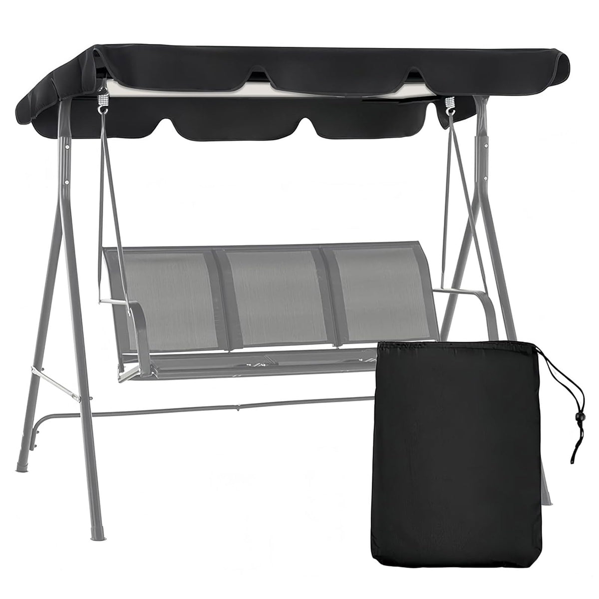 Abiphop patio swing canopy 64x45 top offering shaded outdoor seating