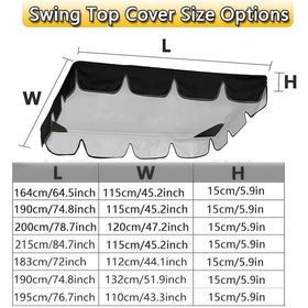 Abiphop patio swing canopy 74x45 top shields guests on sunlit porches