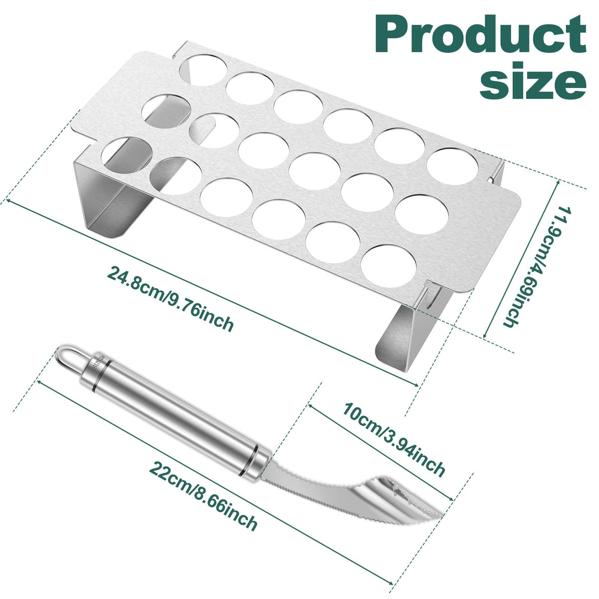Abizarch 18-holes design promotes even heat and airflow.