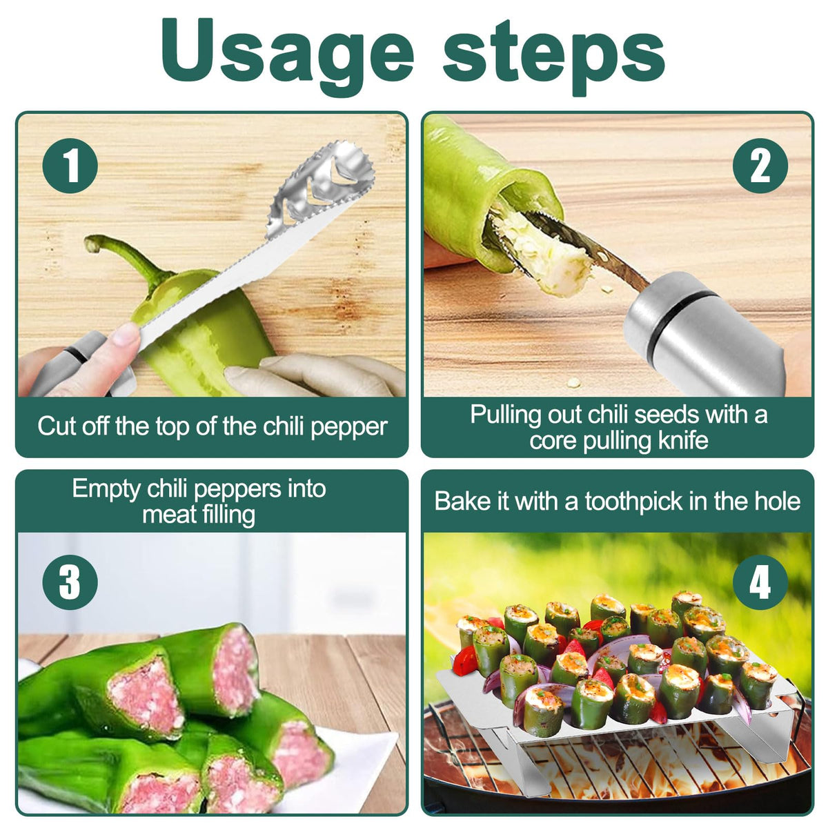 Abizarch dishwasher-safe grill rack for easy cleanup.