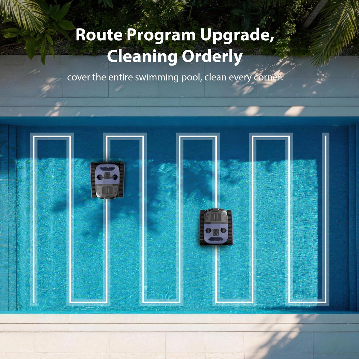 ABNEMEN Sat40 self-parking keeps unit ready near the pool
