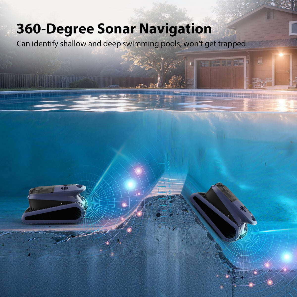 ABNEMEN Sat40 wall cleaning action reaches pool edges with efficiency