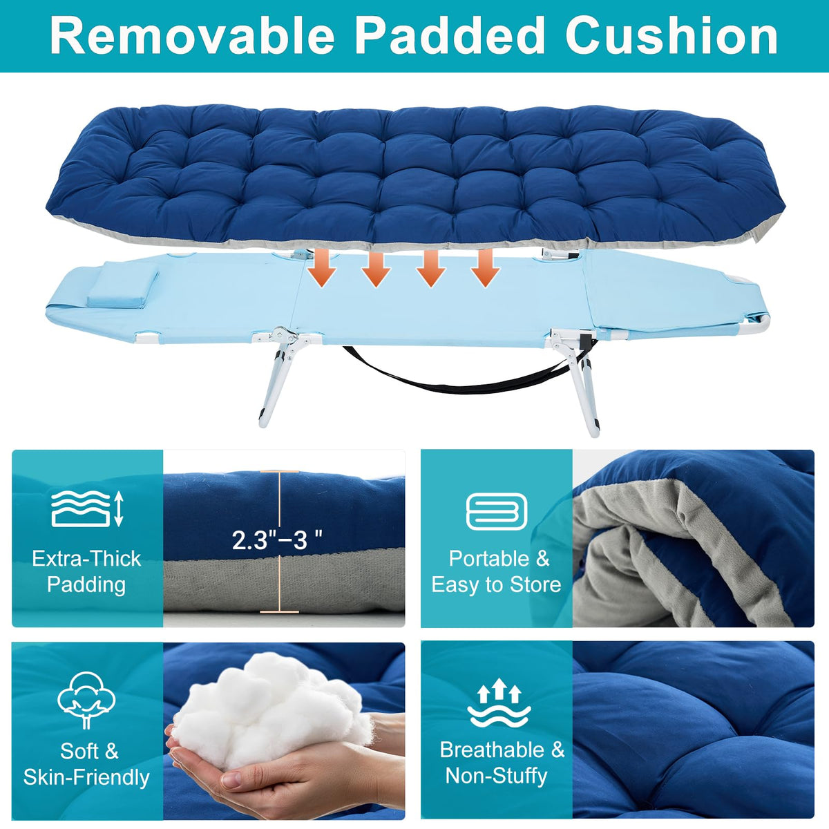ABORON ideal for beach, patio, or poolside relaxation