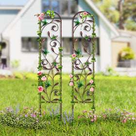 aboxoo 60-inch tall trellis provides garden vertical interest
