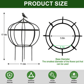 aboxoo circular flower frame supports climbing plants with decorative appeal.