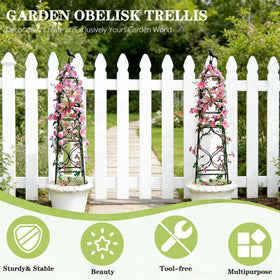 aboxoo grid-design trellis adds visual interest to outdoor spaces