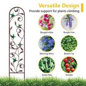 aboxoo hummingbird perches on cattails design creates a vivid garden focal point