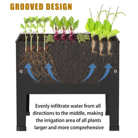 aboxoo metal frame antirust finish demonstrates weather-ready planter