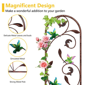 aboxoo metal garden trellis assembly parts shown for easy setup