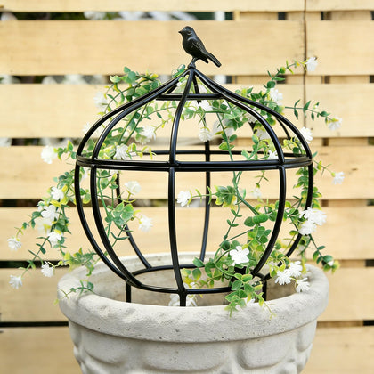 aboxoo obelisk trellis bird-top enhances vertical garden displays and plant support.