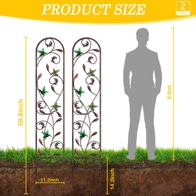 aboxoo ornate leaf curves design enhances outdoor arch decor