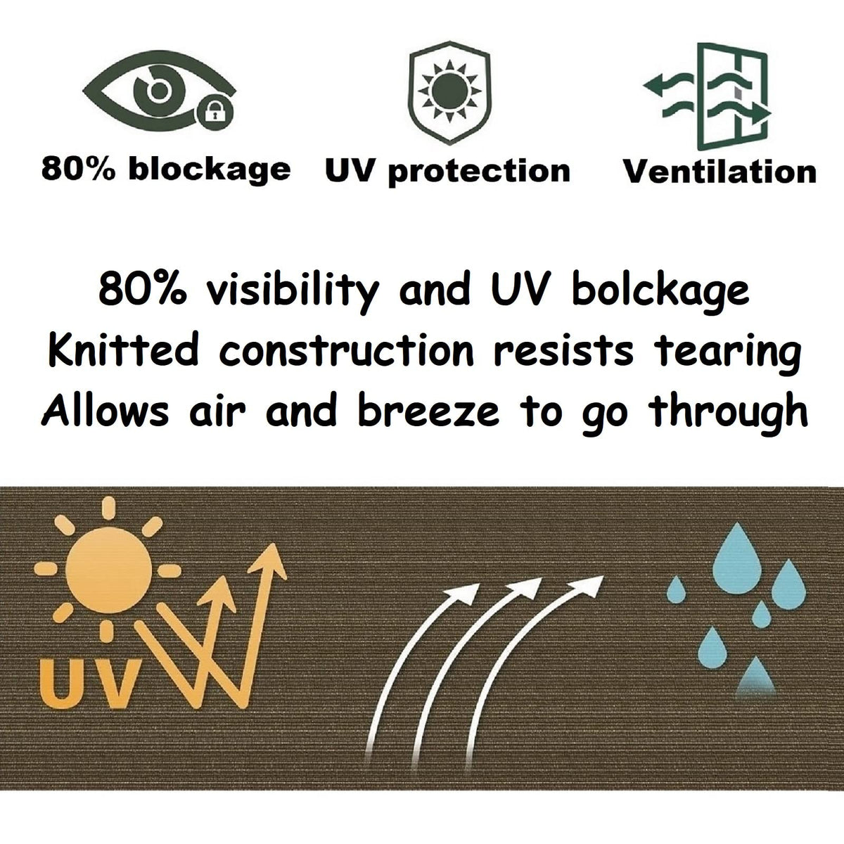 Abrotain 80% blockage shield reduces glare and heat without hiding your view.