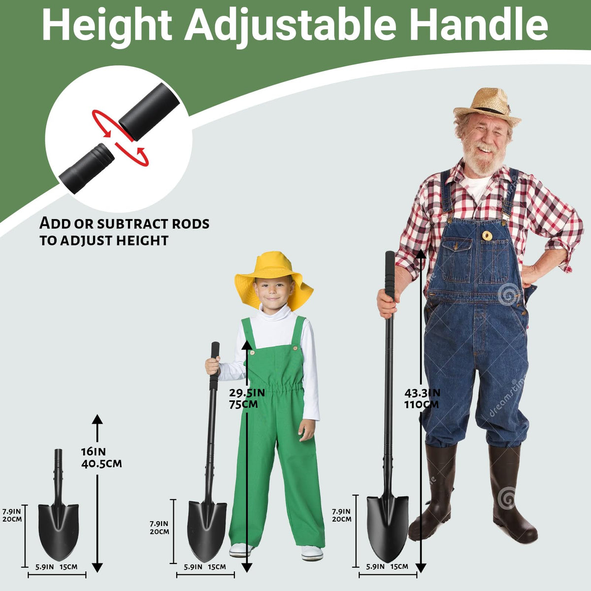 ABtool versatile multi-use shovel for edging, beach, and yard work