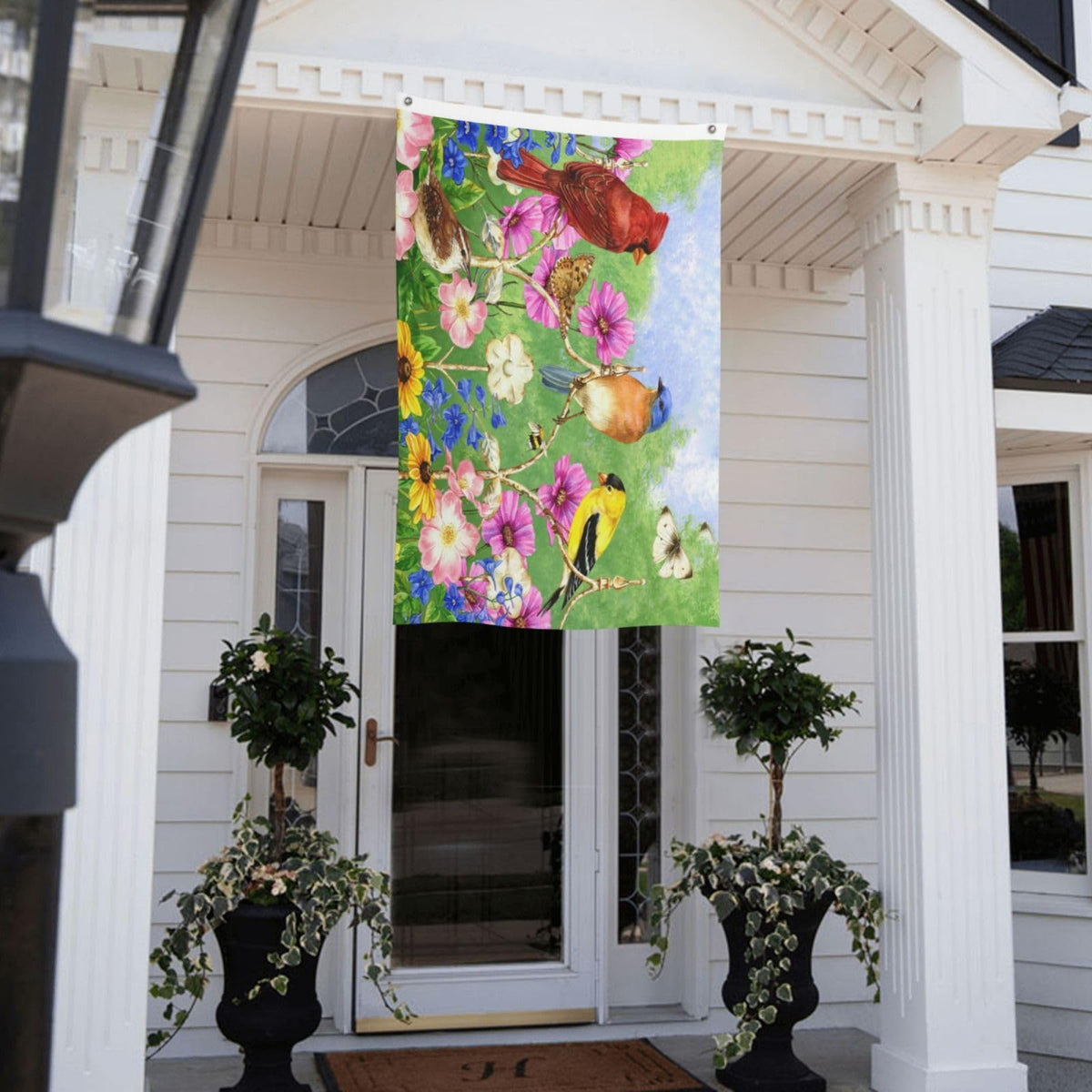 Abucaky weatherproof polyester flag handles sun and rain.