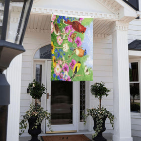 Abucaky weatherproof polyester flag handles sun and rain.