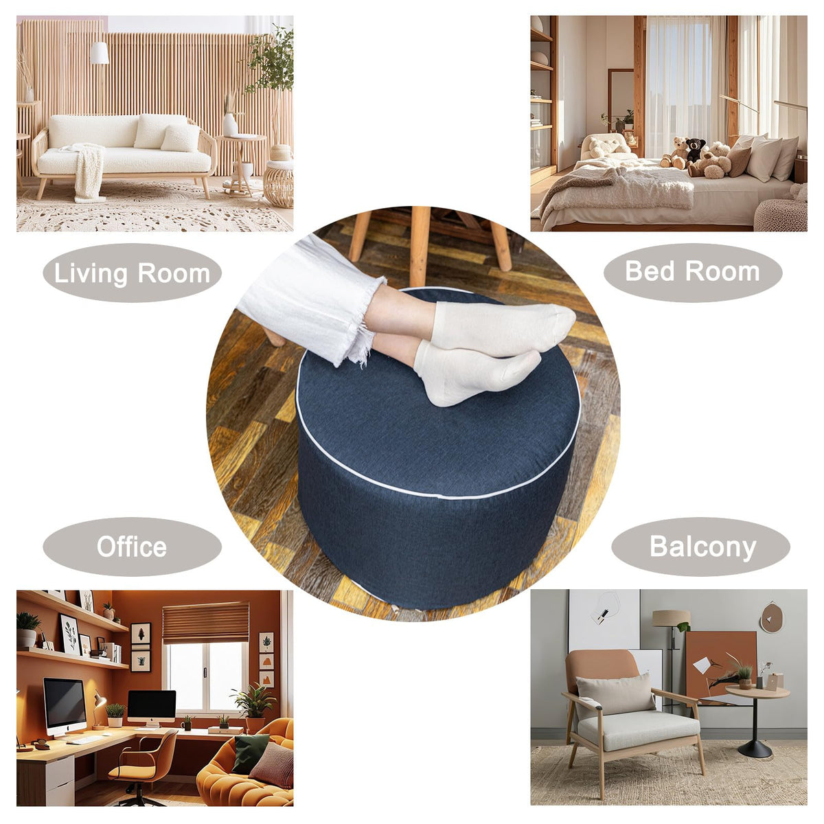 AbunHeri footrest remains stable and chic without sagging over time.