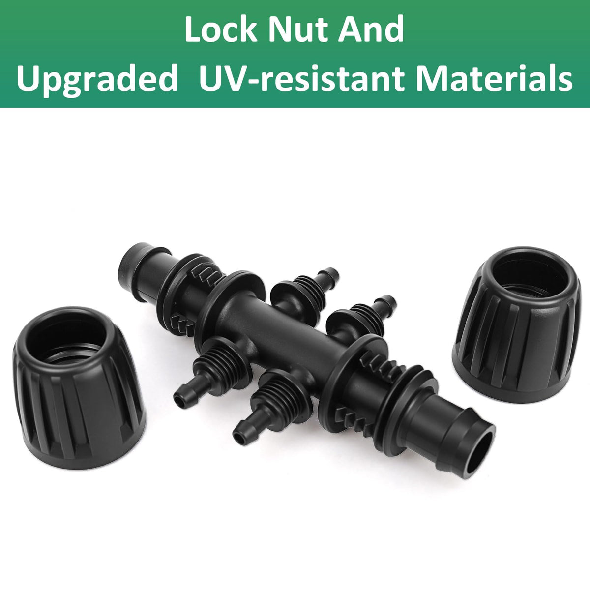 Abuntor UV-resistant drip irrigation parts endure outdoors.