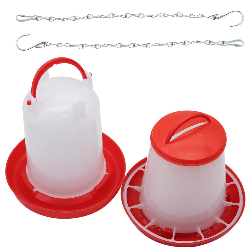 Abustle pig chicken feeder with hanging design keeps feed off the floor.