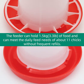 Abustle pig hanging kit in coop reduces mess and spill.