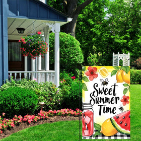 abzdfty Watermelon Summer Design Flag 12x18 bright garden motif