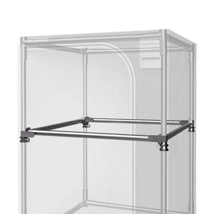 AC Infinity 4x4 grow tent bars front view show sturdy steel for secure gear mounting.