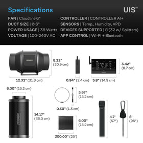 AC Infinity auto level adjusting feature helps maintain optimal airflow automatically