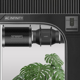 AC Infinity kit setup image illustrating easy installation and quick connections.