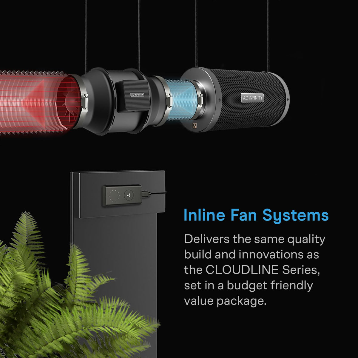 AC Infinity 6in carbon filter with prefilter demonstrates odor control for indoor gardens.