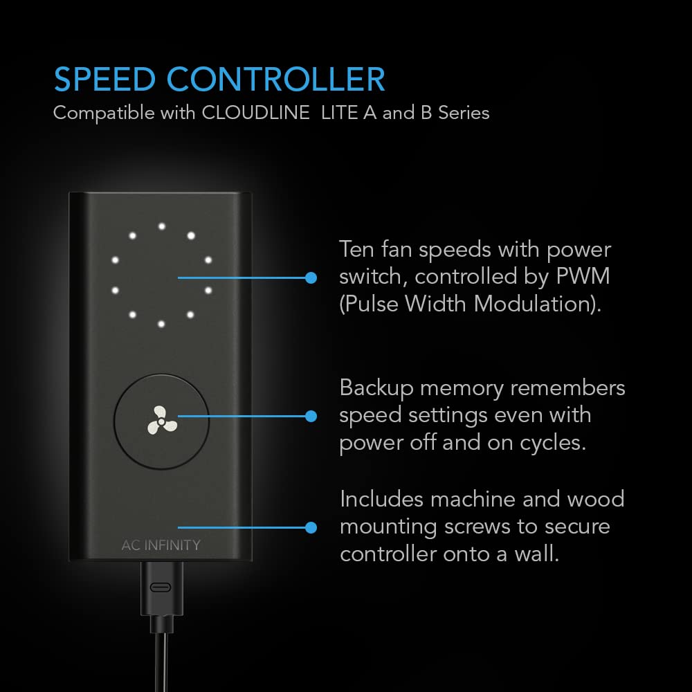 AC Infinity CLOUDLINE A8 8-inch duct connection for efficient airflow
