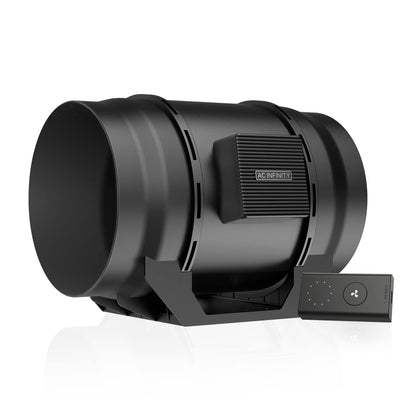 AC Infinity CLOUDLINE A8 front view with compact housing and quiet air intake