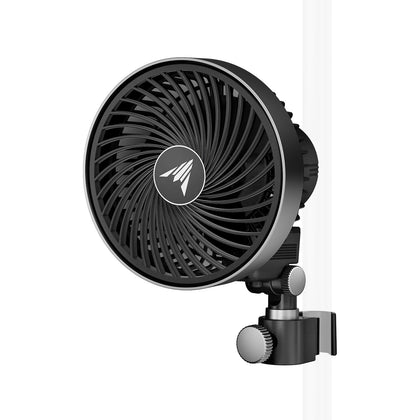 AC Infinity CloudRay S4 clip fan mounted on a grow tent for targeted airflow in small spaces.