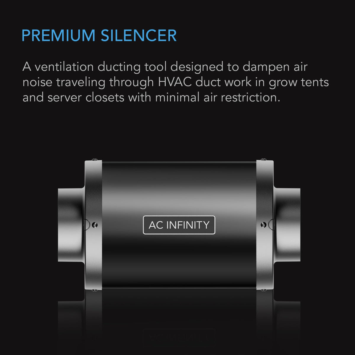 AC Infinity egg crate neoprene foam layer delivering measurable noise reduction