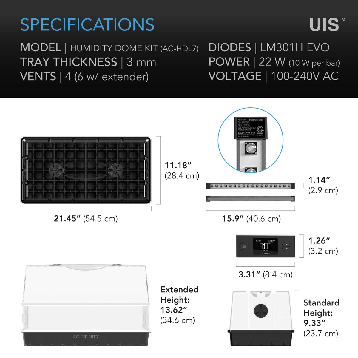AC Infinity vent extension panels improve airflow and humidity management.