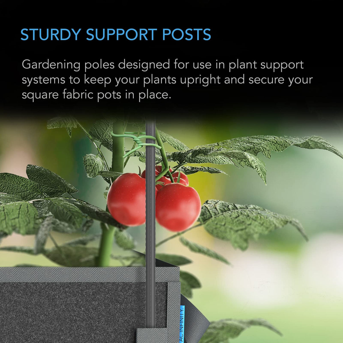AC Infinity garden stakes 60-inch protective coating guards against weathering