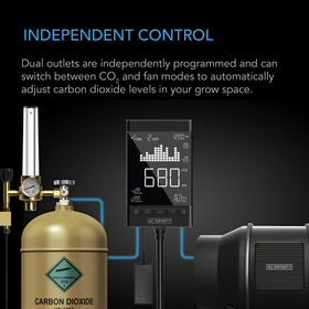 AC Infinity grow tent setup optimizes CO2 and airflow for plants.
